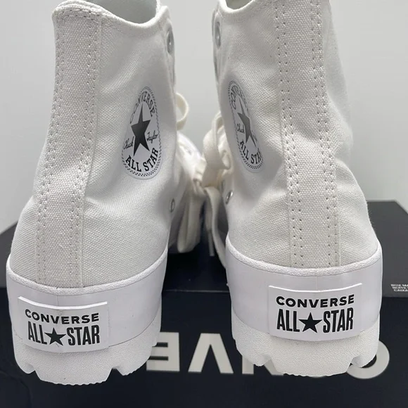 Converse WMNS CTAS LUGGED HI WHITE/BLACK/WHITE 565902C Platforms Sneakers - Picture 14 of 16